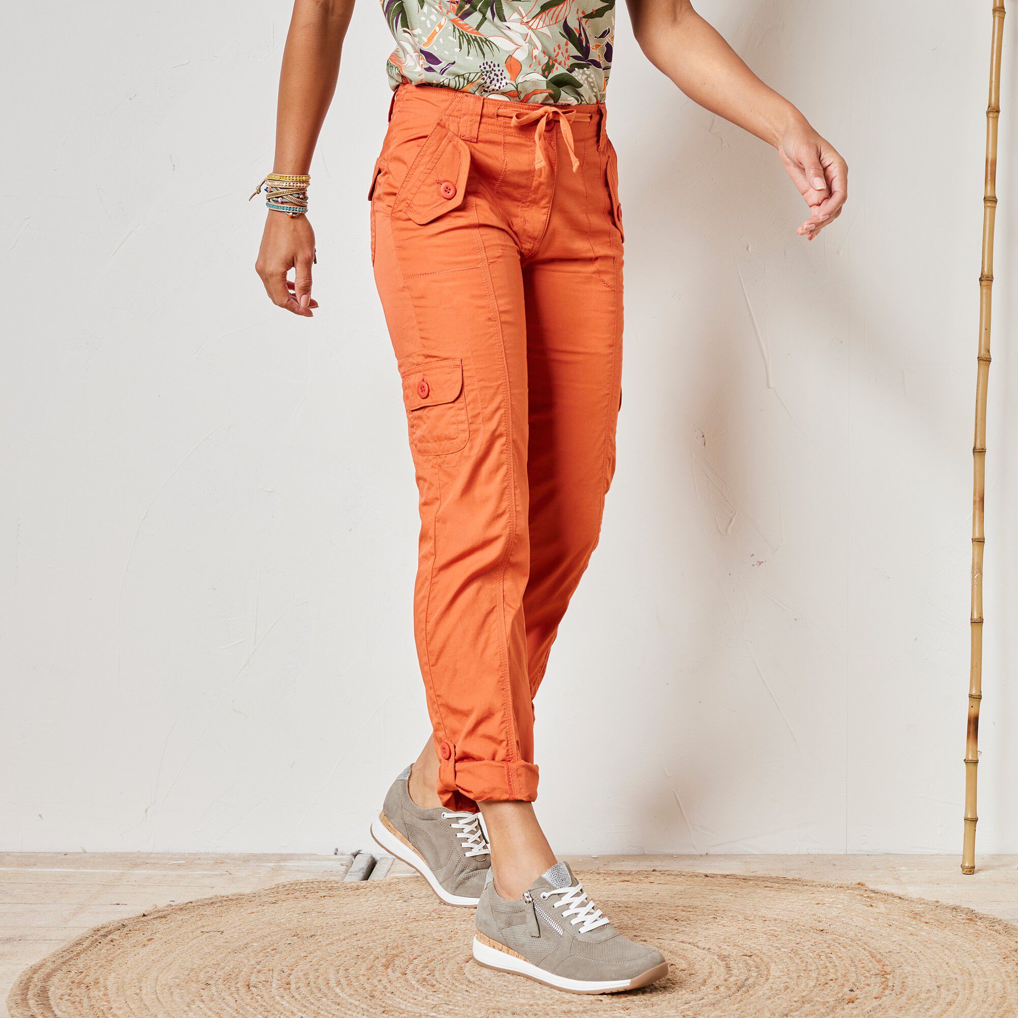 Pantalon battle retroussable