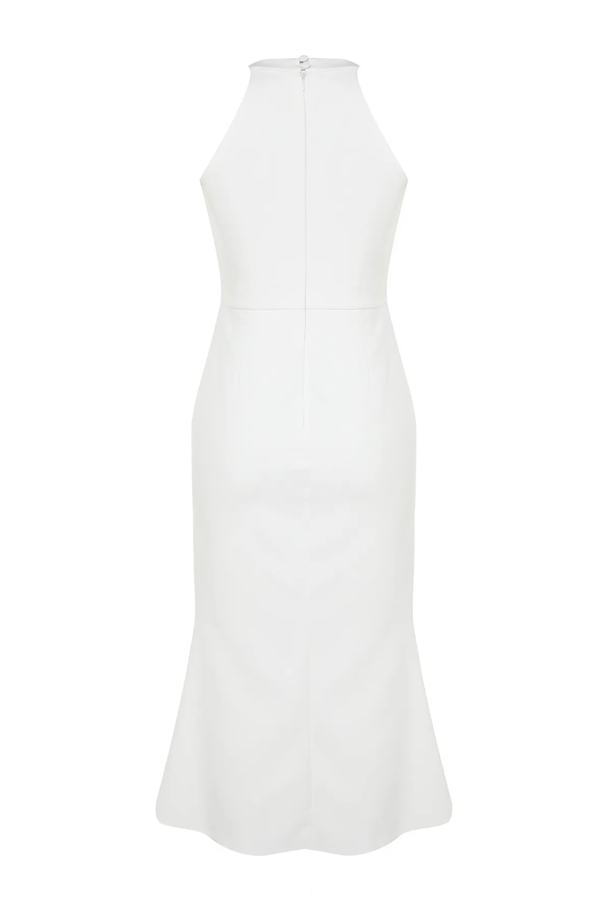 Trendyol Collection  Weißes Braut-Abendkleid mit Rüschen und Details TPRAW19BB0144