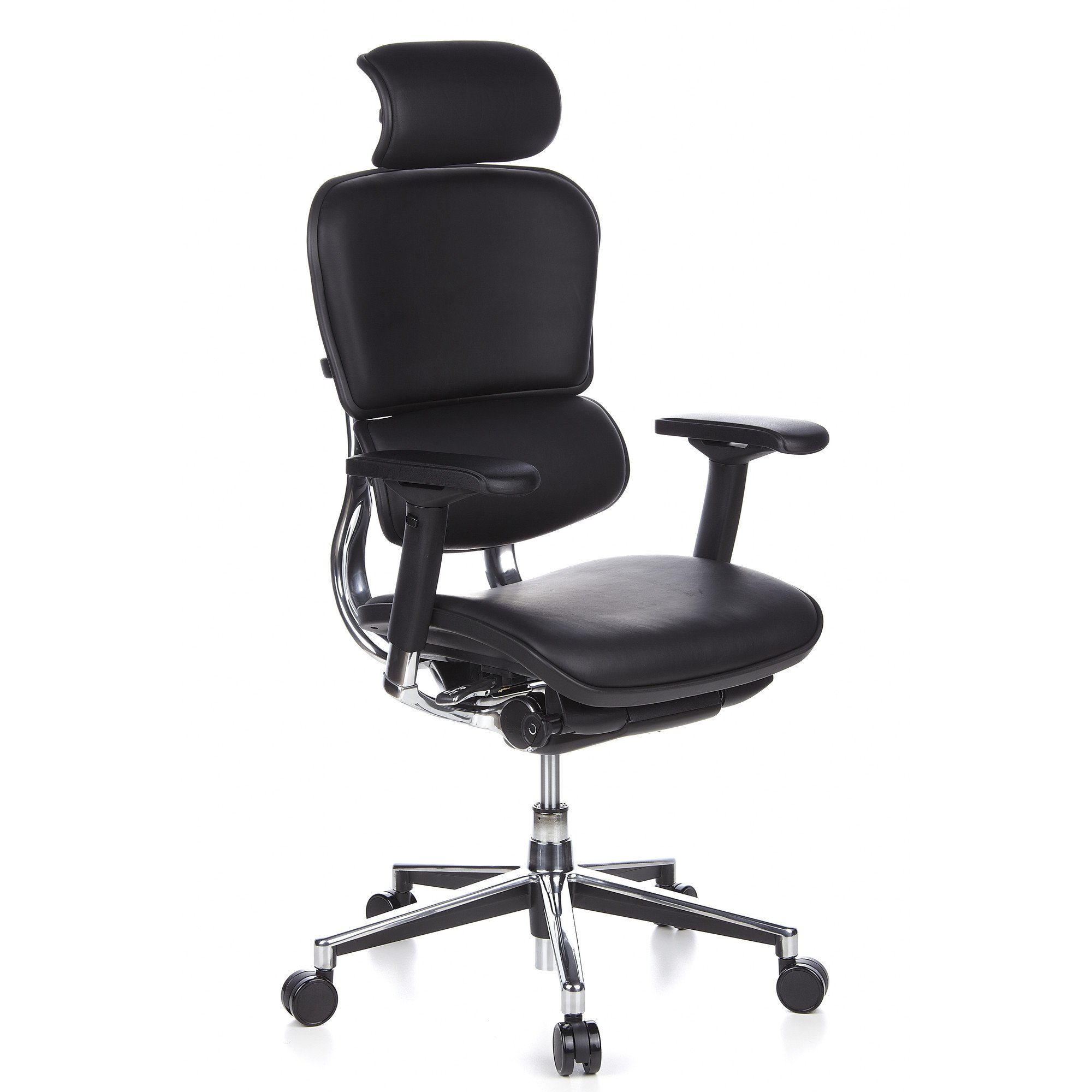 hjh OFFICE Drehstuhl Luxus Chefsessel ERGOHUMAN Leder (1 St), Bürostuhl ergonomisch