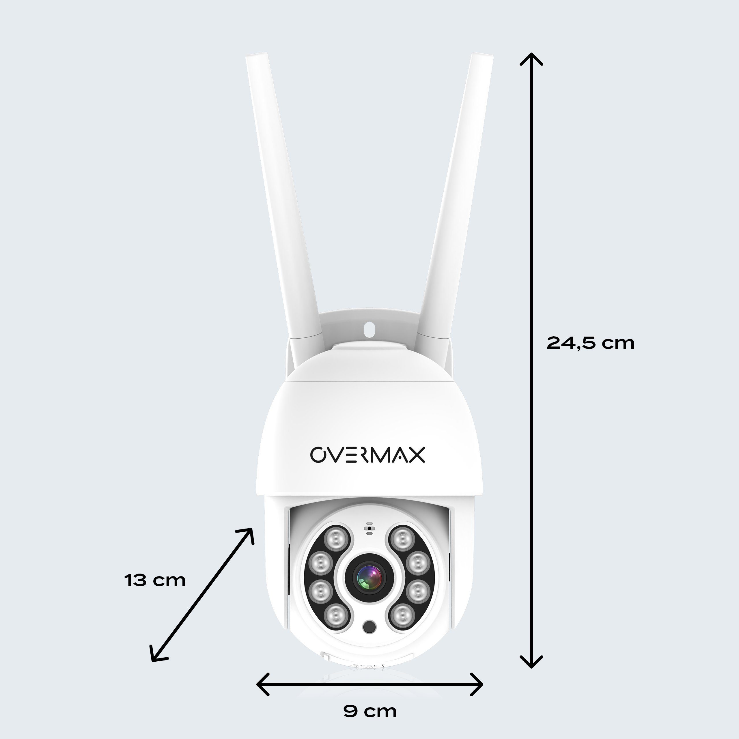 Overmax Camspot 4.0 PTZ Überwachungskamera (innerbereich, Externer Bereich, Full HD, Wifi, Farbenachtmodus, 350 Grad, Auto-Tracking)