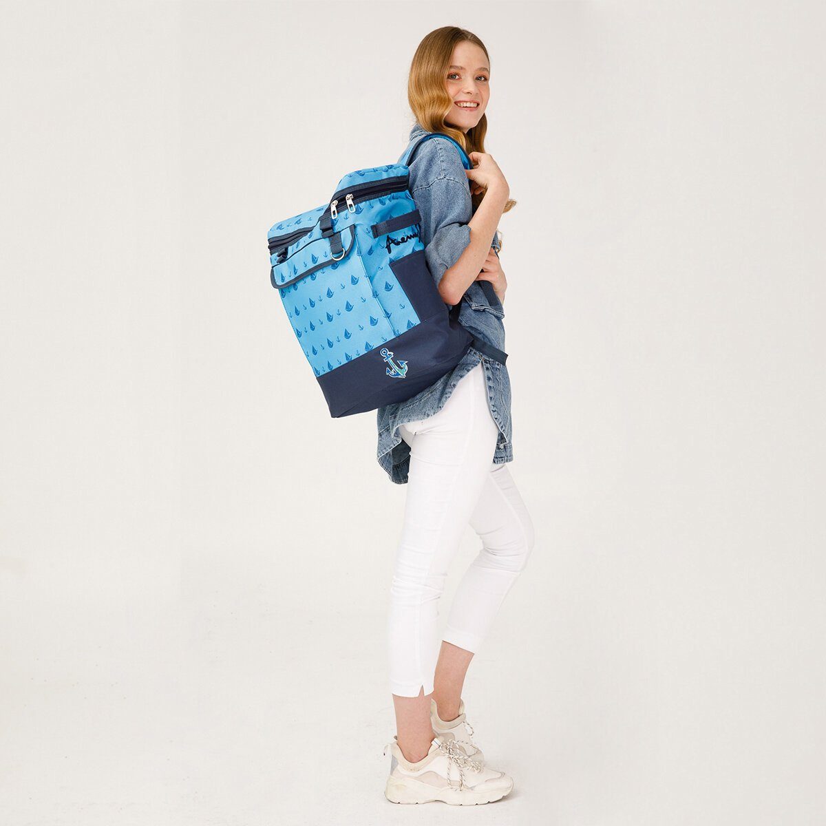 ANEMOSS Kühltasche Anemoss Marine Collection Sailboat Kühlrucksack, 25L Thermo Lunchbox