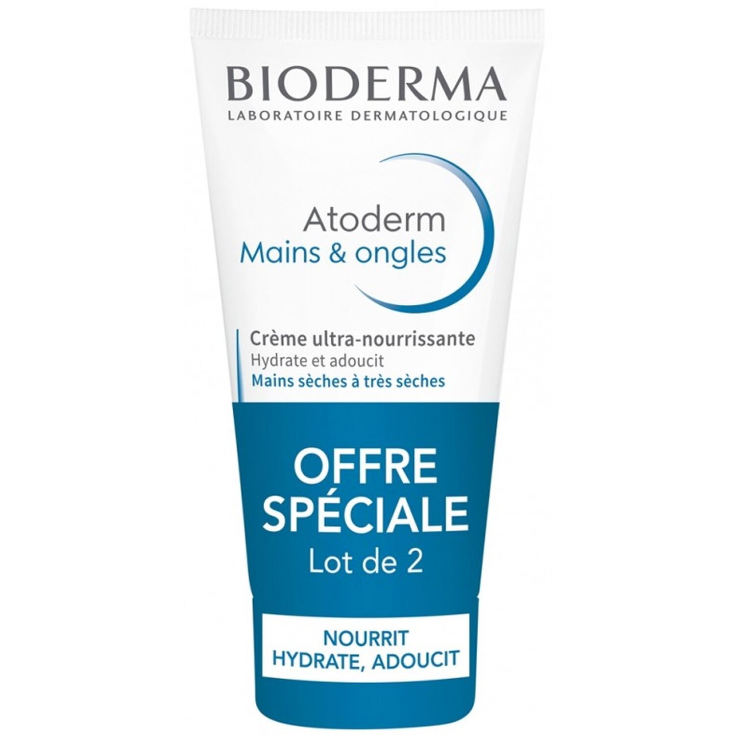 Bioderma Atoderm Crème mains & ongles Ultra Nourrissante Lot de 2 x 50 ml