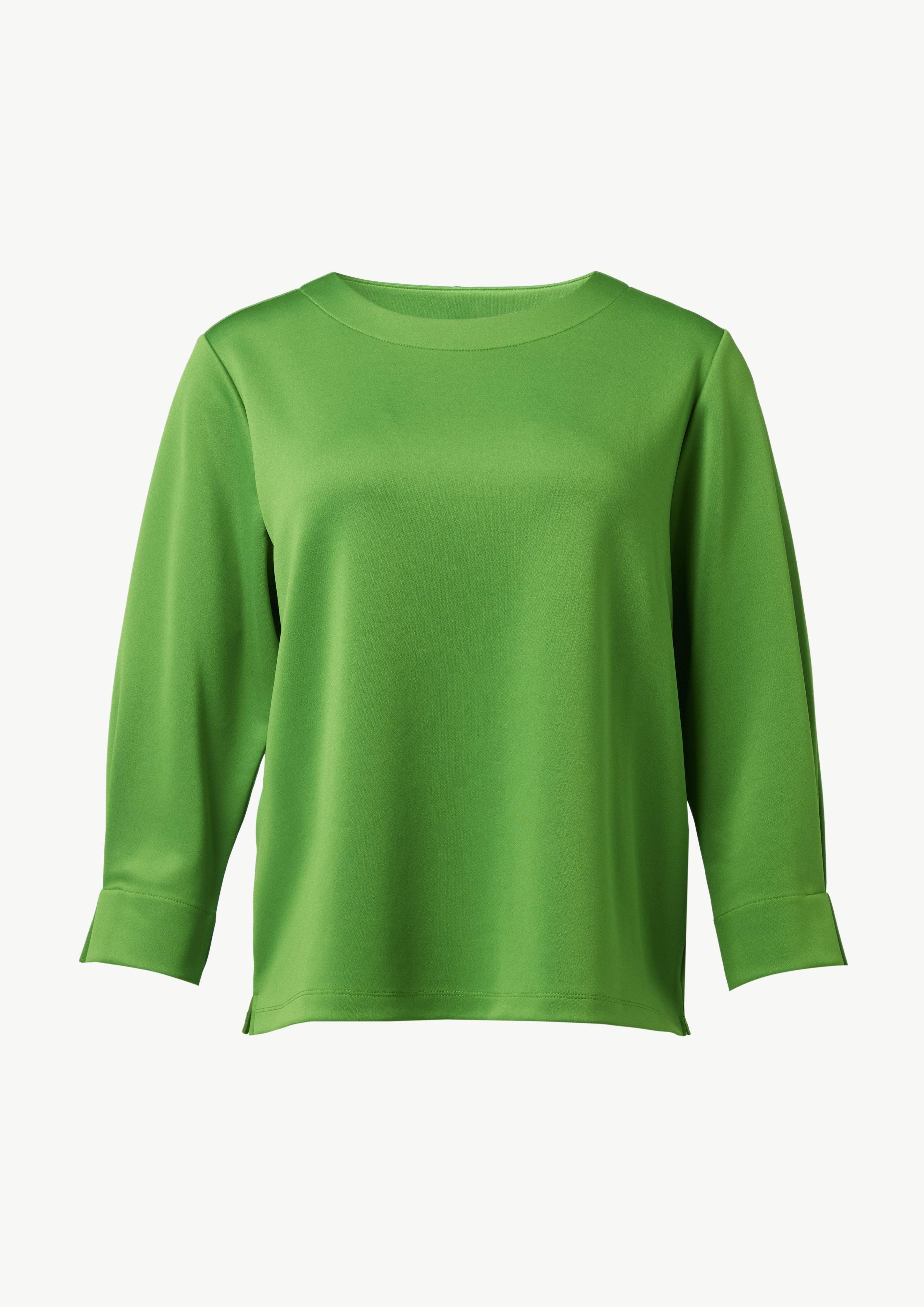 Weiches Sweatshirt mit Faltendetail am Ärmel - grün
