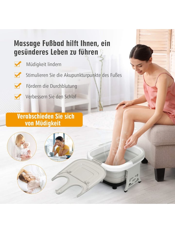 COSTWAY Fußbad Massagegerät in Grau günstig kaufen 40 cm