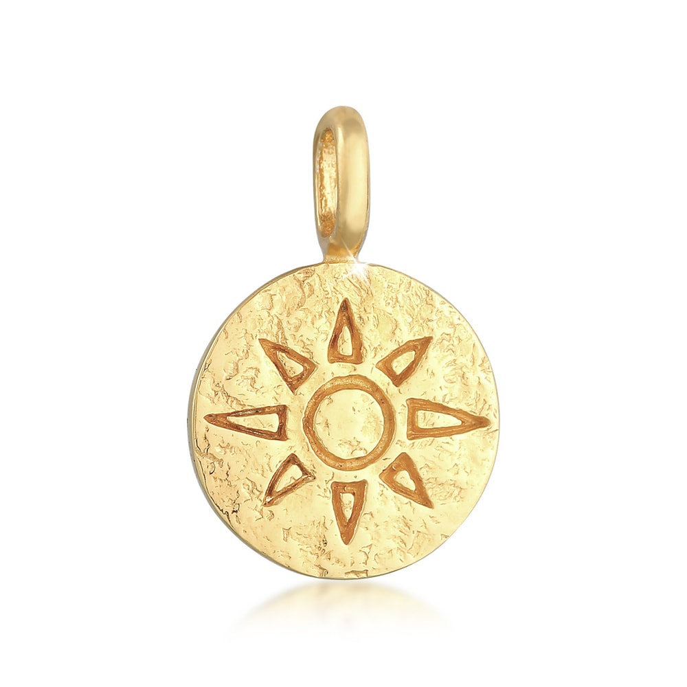 Elli Elli Pendentif Mesdames Elli Blogueur Soleil en argent sterling 925 plaqué or Pendentif