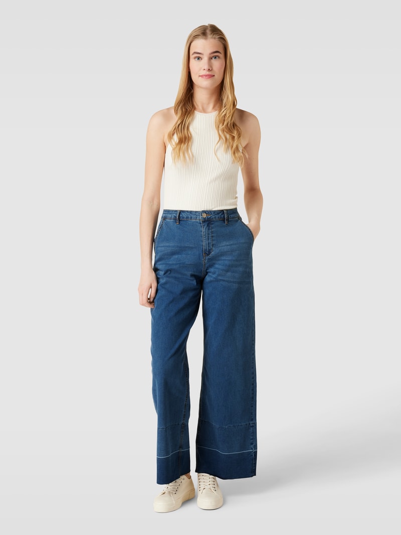 Jeans mit Label-Details in blau