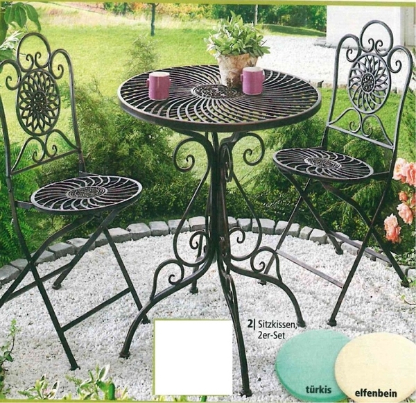 MyFlair Bistrotischset Bistroset 3tlg. aus Metall