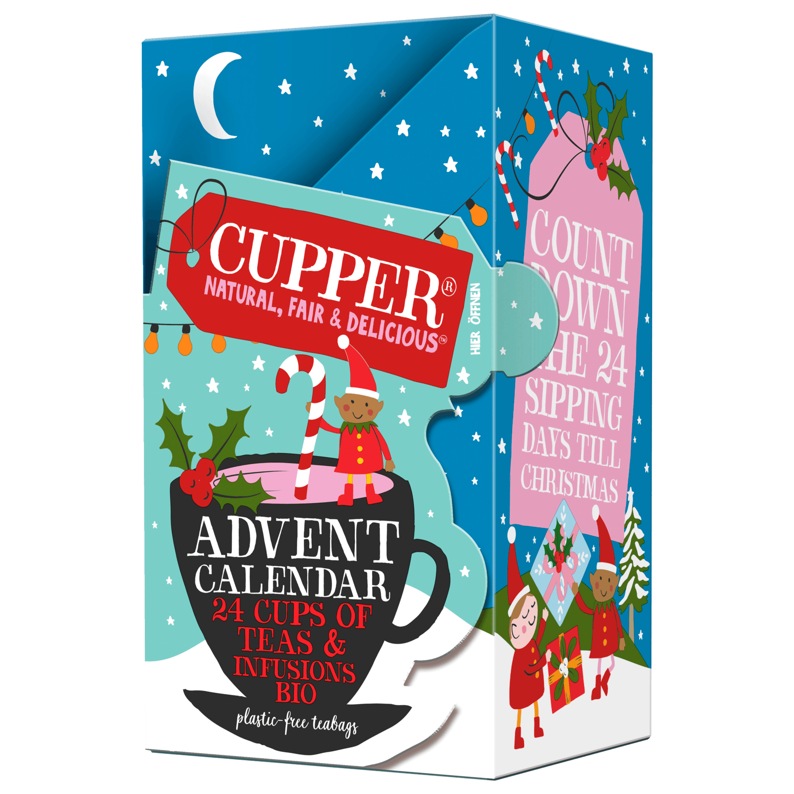 Cupper Tea Bio Tee-Adventskalender 48g, 24 Beutel