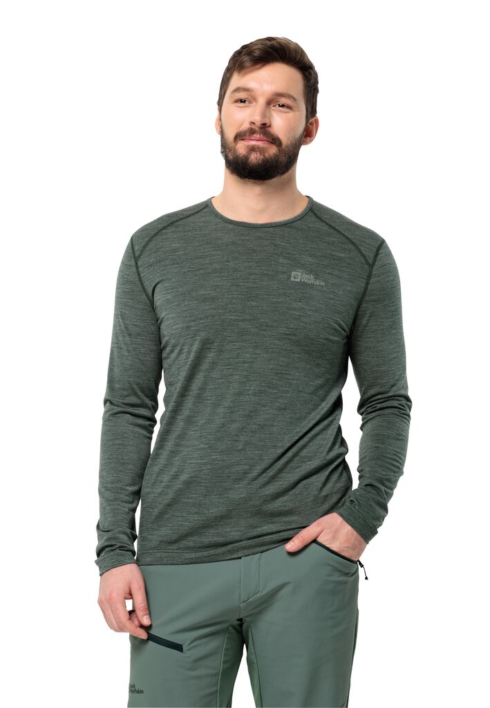 KAMMWEG L/S M Langarm Funktionsshirt mit Merinowolle Herren