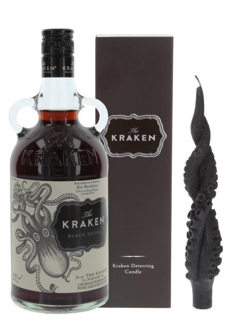 The Kraken Black Spiced Rum mit Kerze 0,7 l·40 % vol