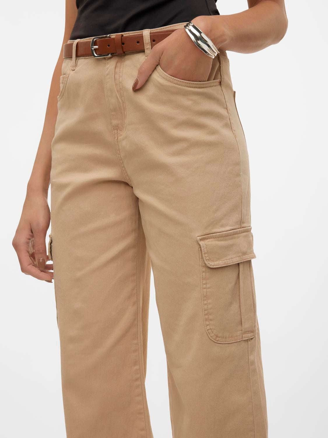 VMTESSA Hohe Taille Weit geschnitten Jeans