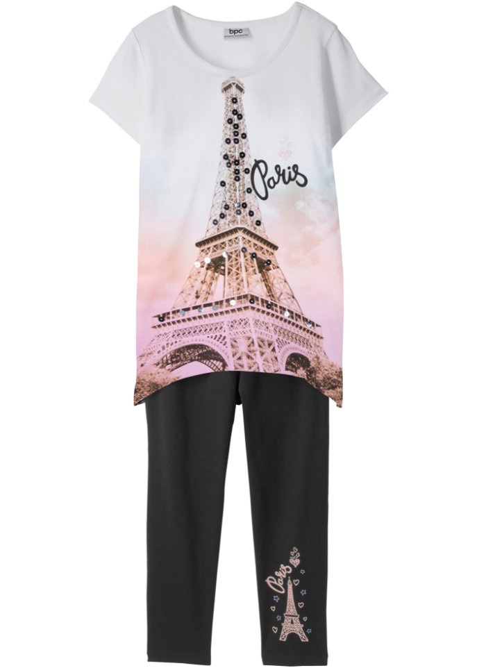 Mädchen Shirt + 3/4 Leggings (2-tlg) mit Bio-Baumwolle