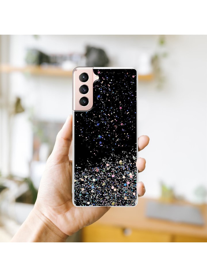 cadorabo Hülle für Samsung Galaxy S21 5G Glitter in Schwarz mit Glitter günstig kaufen onesize