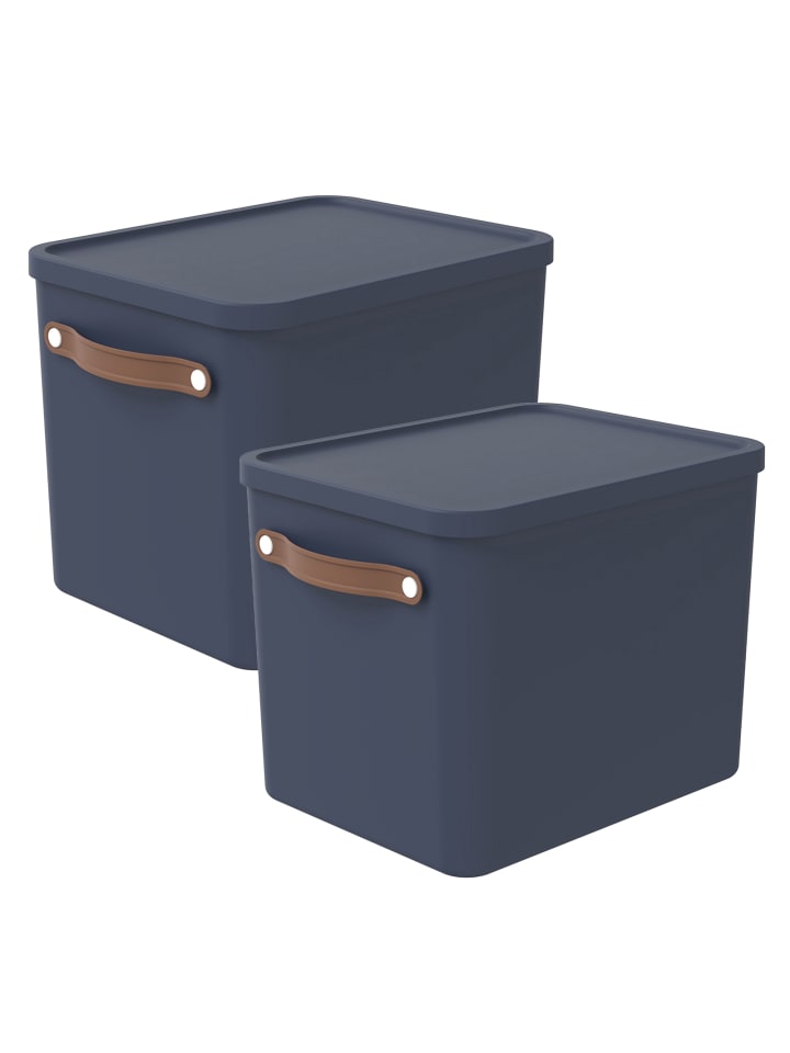 Rotho 2er-Set Aufbewahrungsbox Maloja 27l günstig kaufen onesize