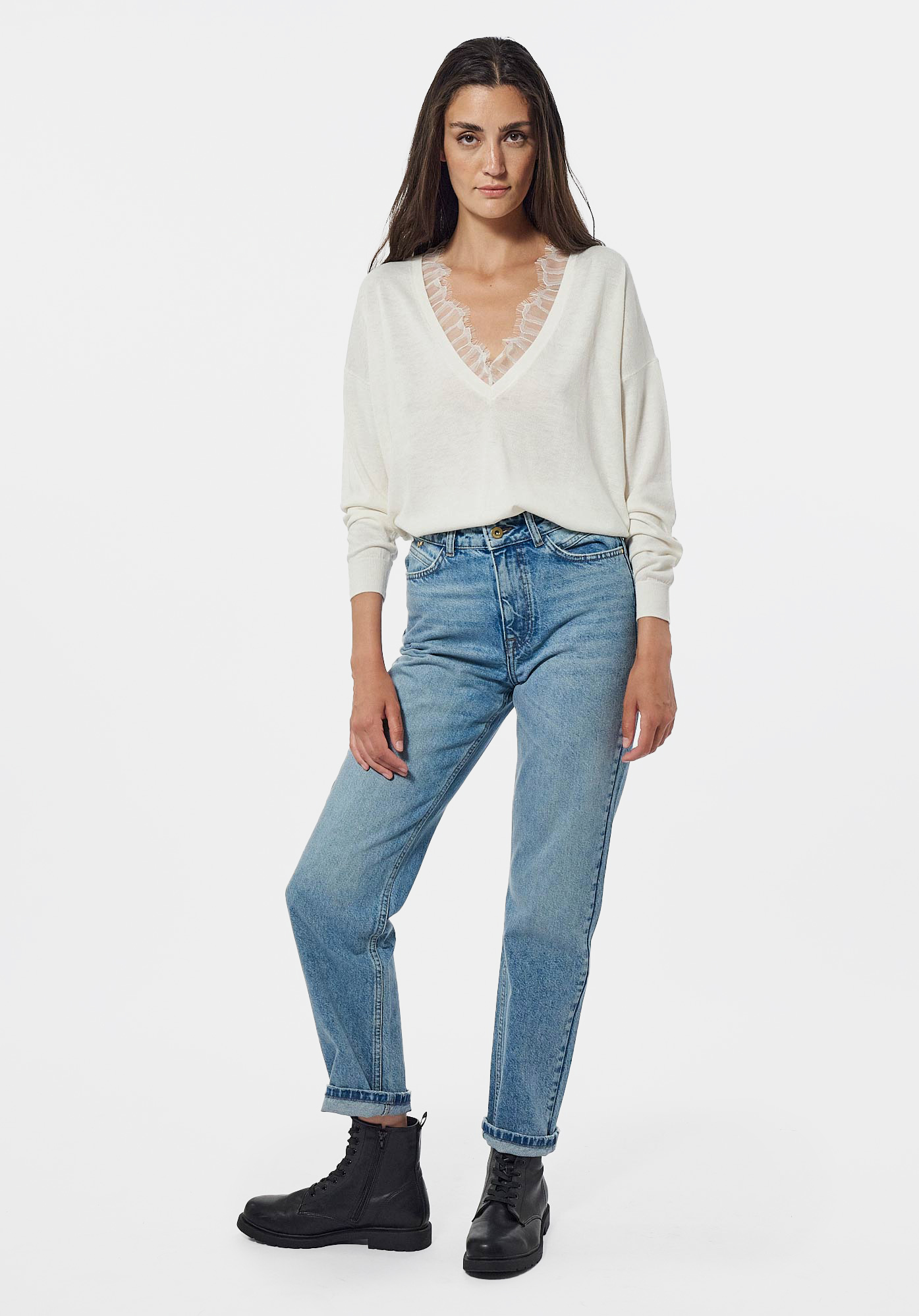 FAME   Pull blanc Femme