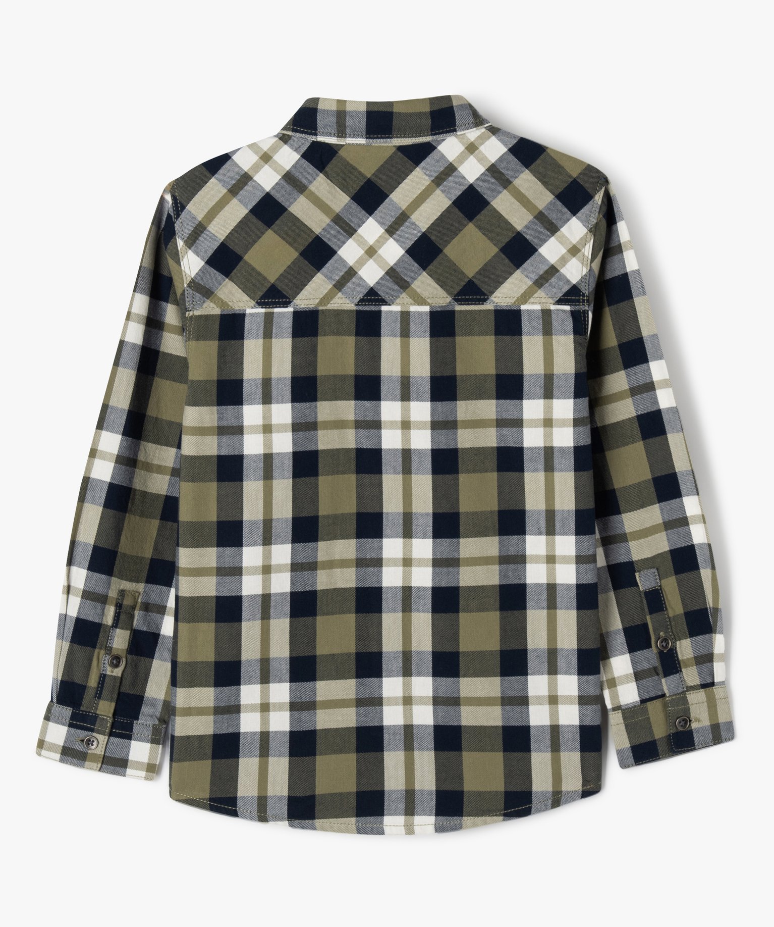 Chemise à carreaux avec poche poitrine Garçon carreaux | GEMO