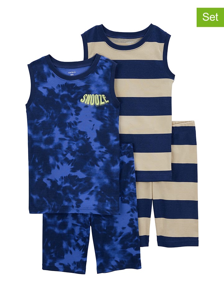 carter's 2er-Set: Pyjamas in Blau/ Beige günstig kaufen