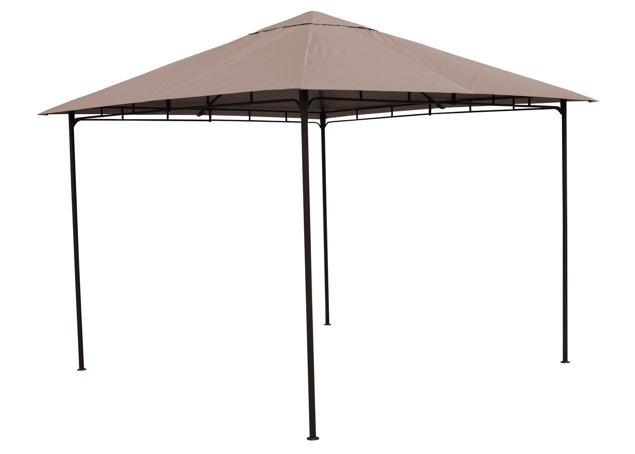 Grasekamp Pavillon Rimini Flex 3 x 3 m Taupe Party Zelt Antik Garten
