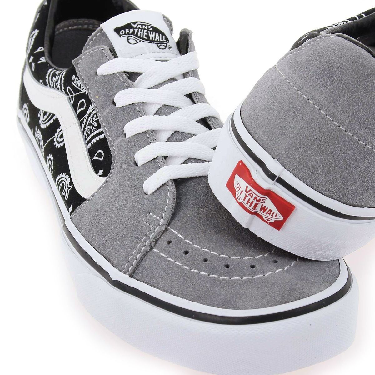 Vans  SK8-LOW PAISLEY - Gris noir