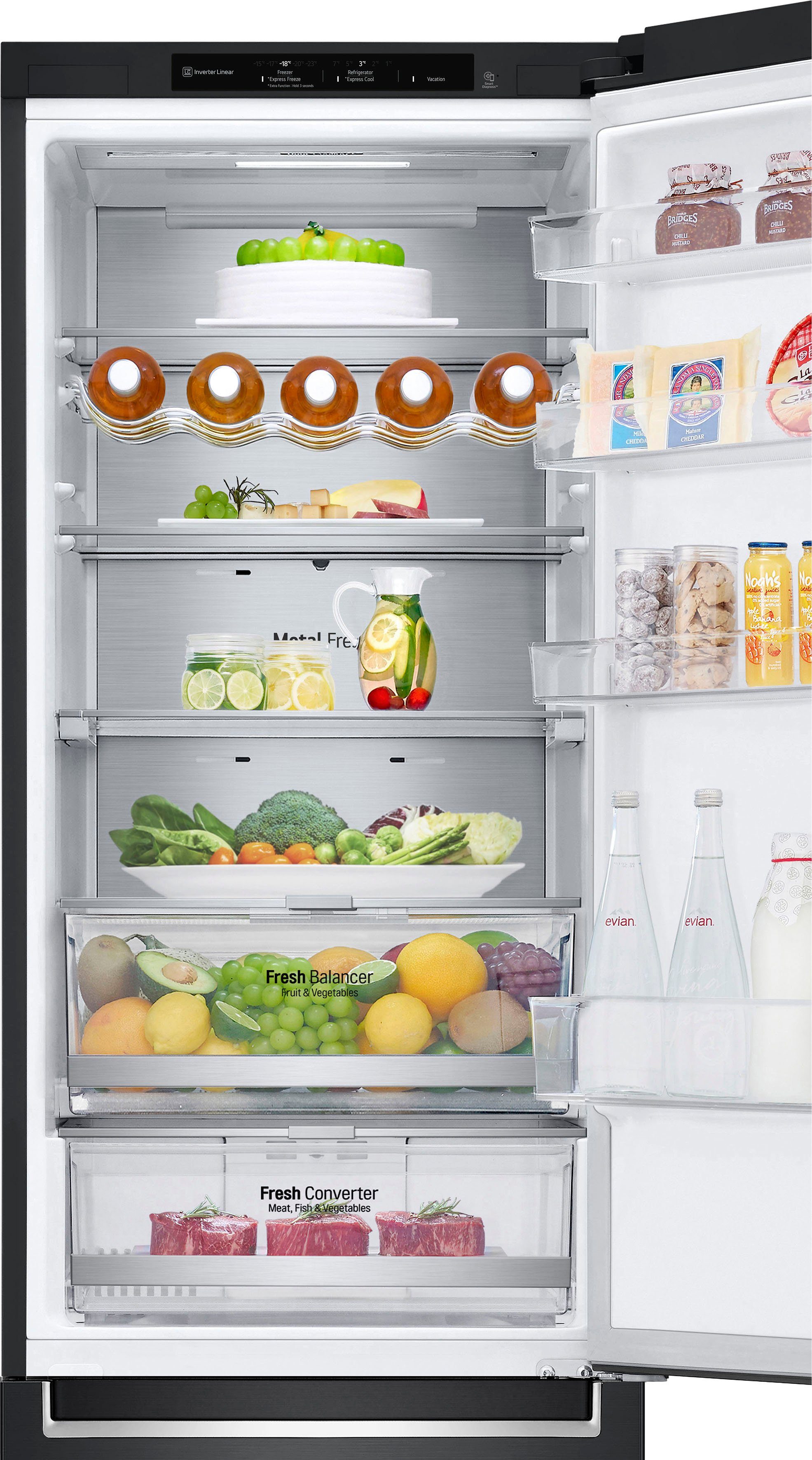 LG Kühl-/Gefrierkombination GBB92MCB1P, 203 cm hoch, 59,5 cm breit, nur 99kWh Jahresverbrauch