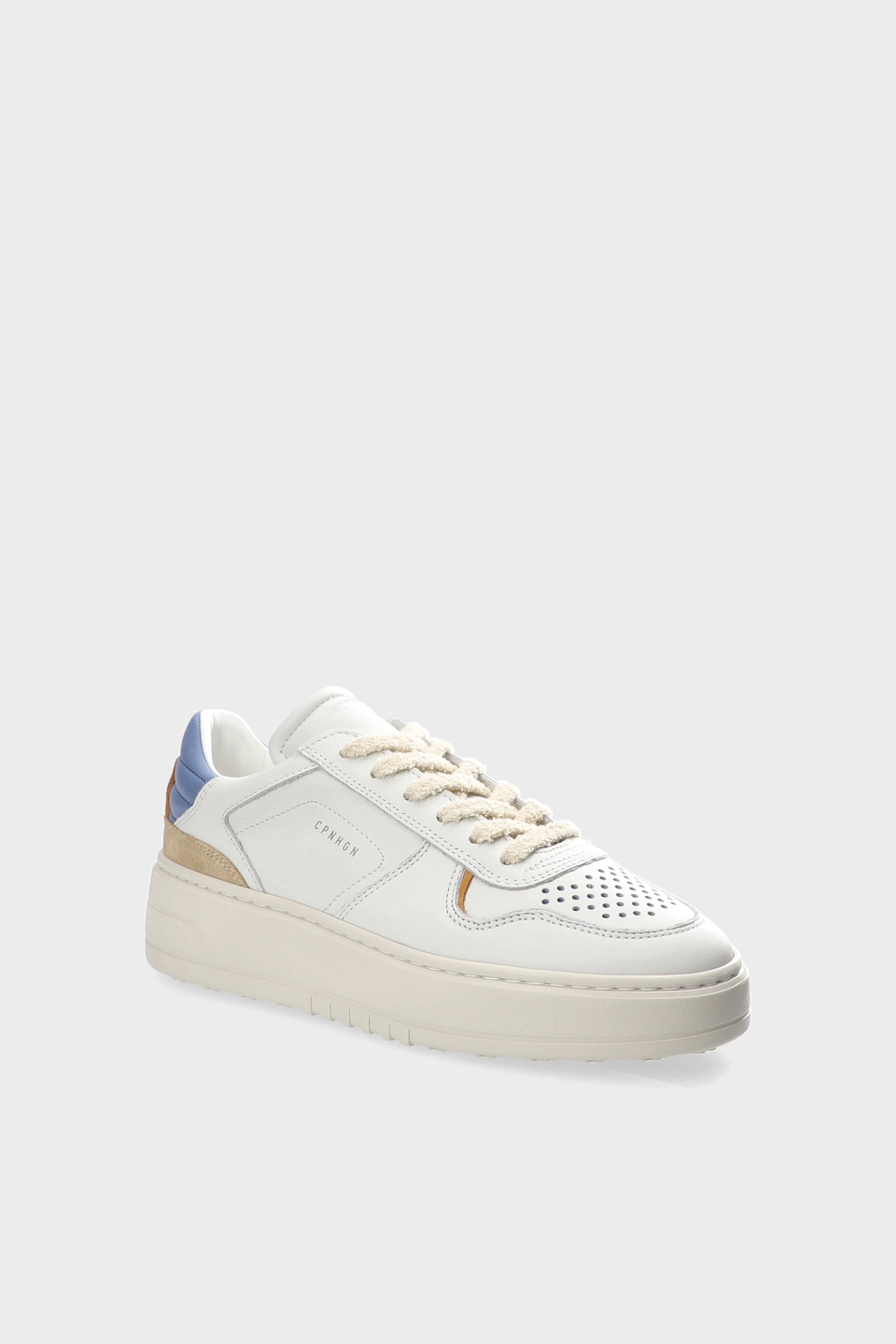 CPH76 leather mix white/light blue