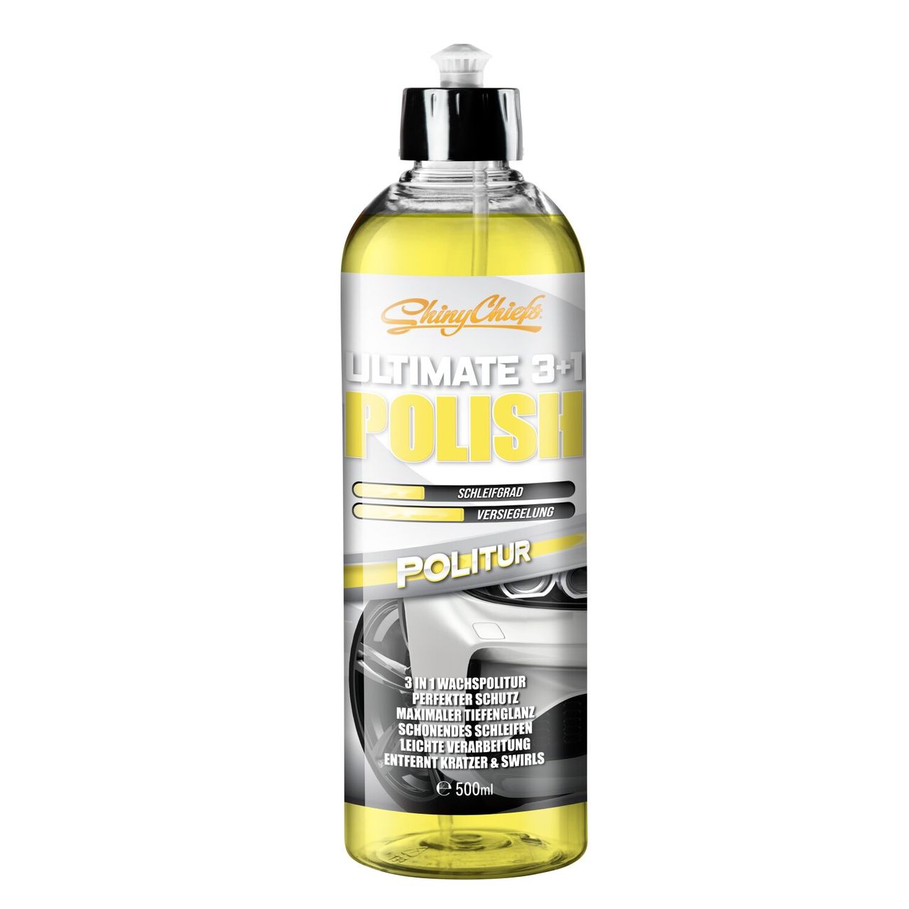 ShinyChiefs ULTIMATE 3 1 POLISH - Kratzerentferner, Hochglanzpolitur und Versiegelung 500ml