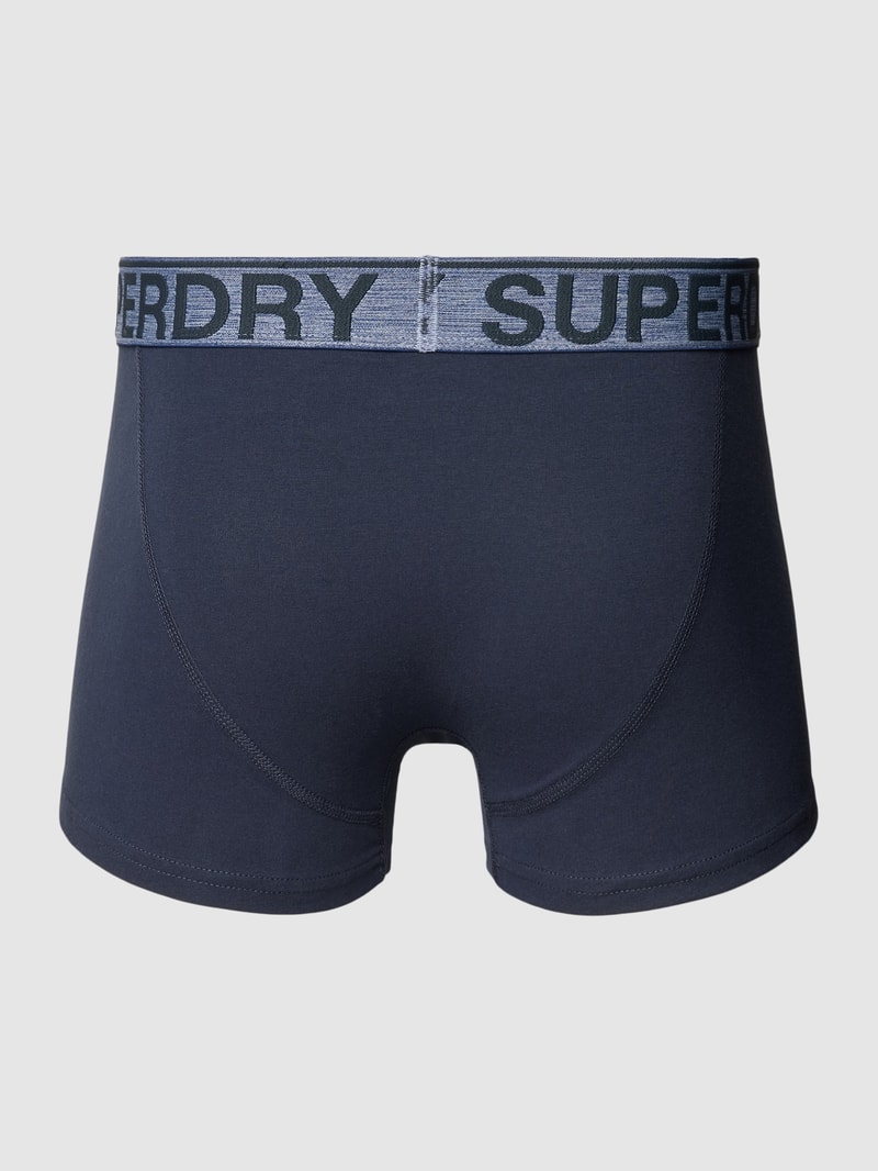 Trunks mit Label-Bund im 3er-Pack in dunkelblau