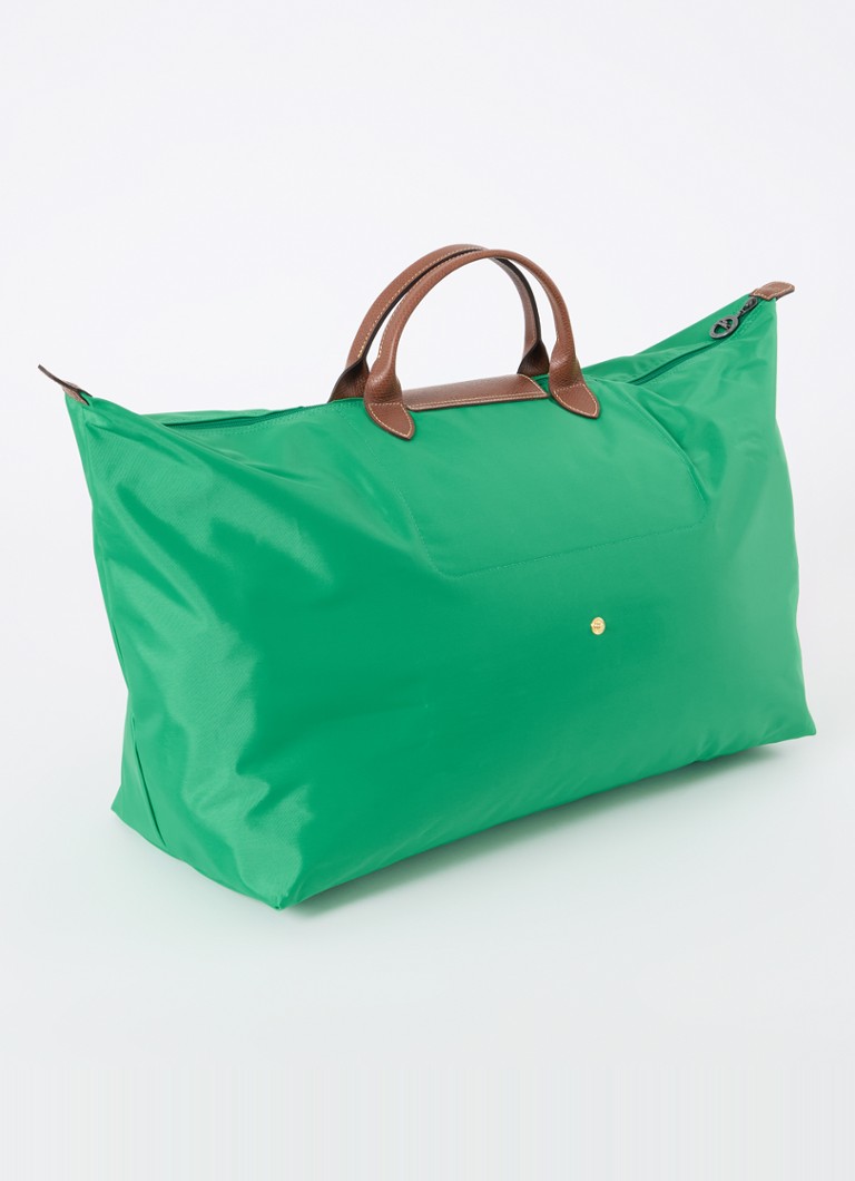 Longchamp Le Pliage Original weekendveske M med skinndetaljer
