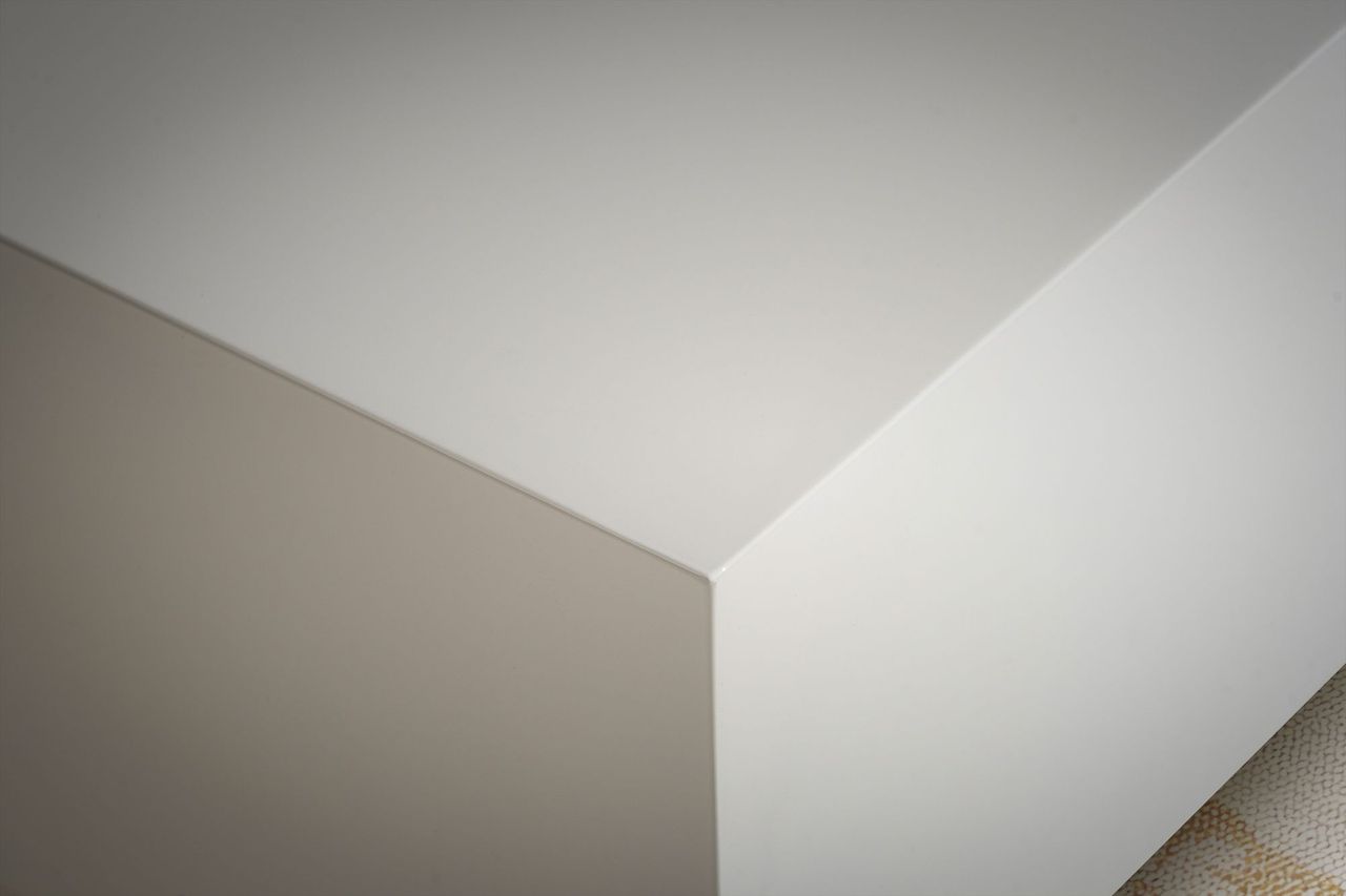 Wohnling Couchtisch MONOBLOC Weiß Hochglanz 60x60 cm Wohnzimmertisch Sofatisch