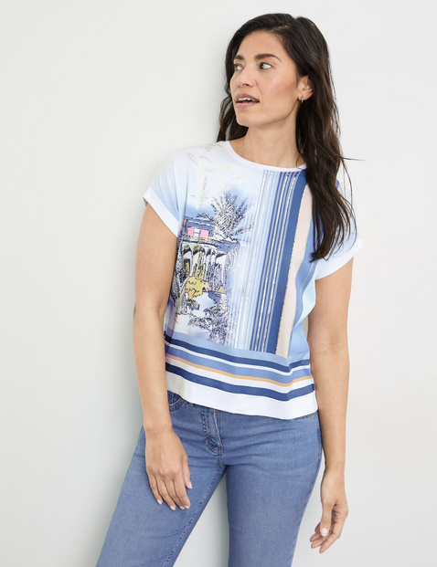 Kurzarmshirt mit Material-Patch