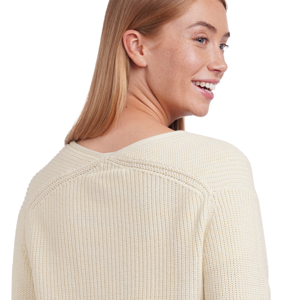 Damen Strickjacke aus Rippstrick