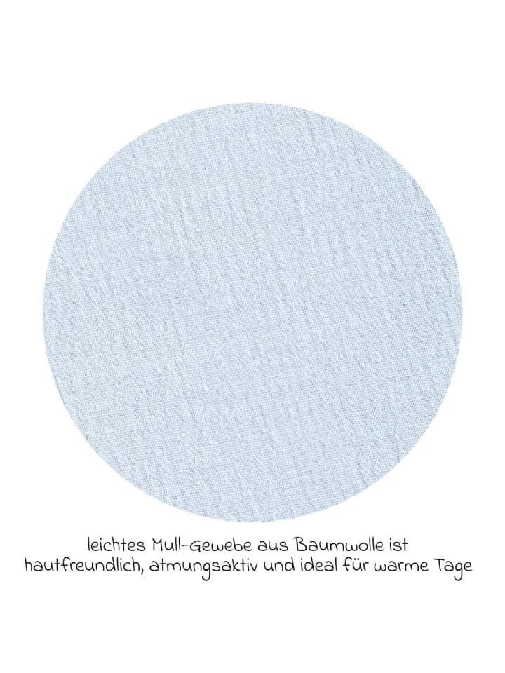 Alvi Sommer-Schlafsack mit Füßen Musselin / Sleep-Overall in blau günstig kaufen