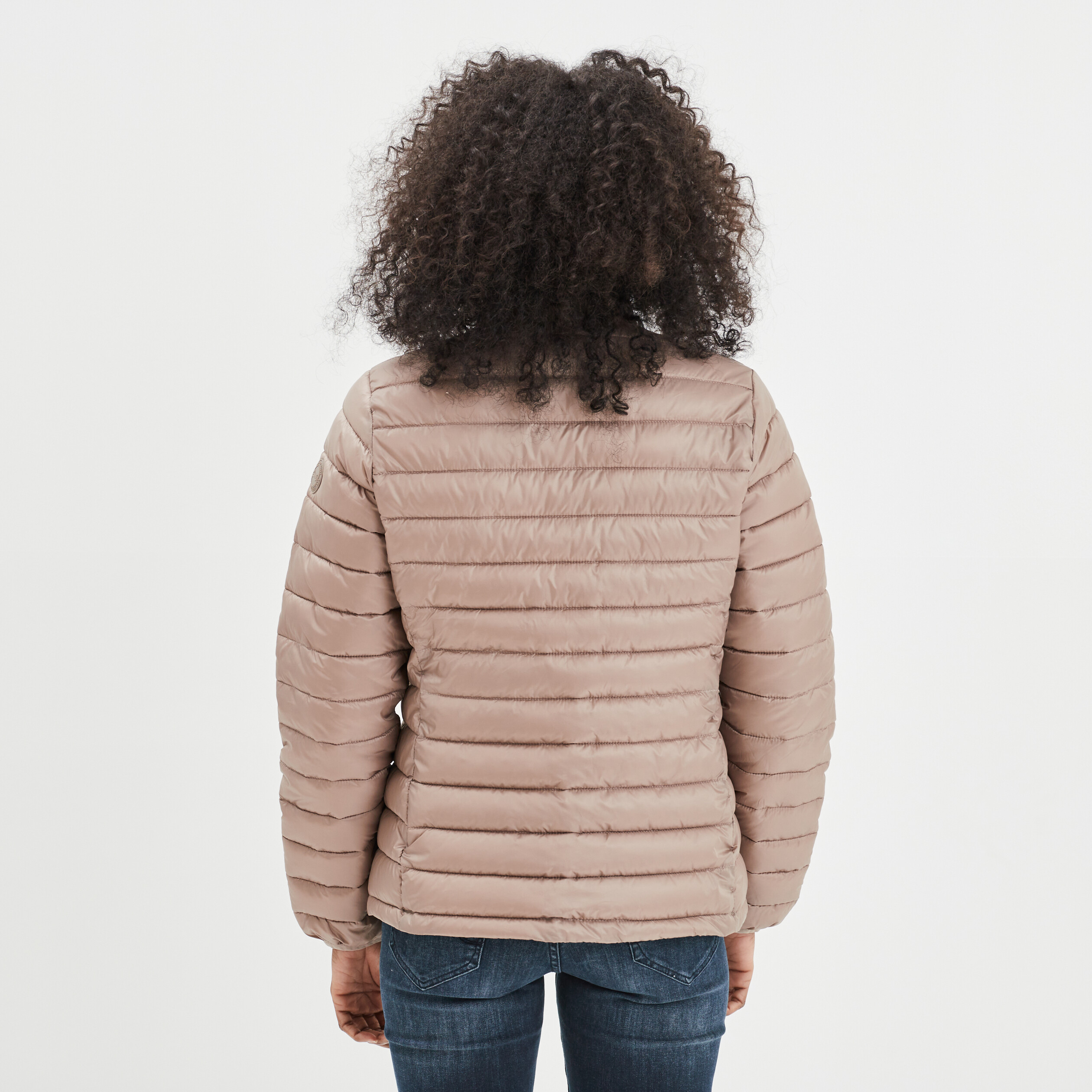 Doudoune légère droite courte sable femme | La Halle
