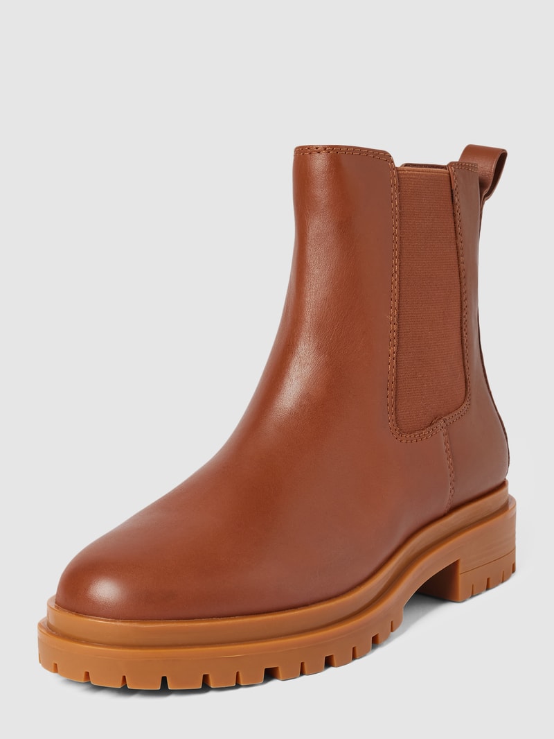 Chelsea Boots mit Gummieinsätzen Modell 'CORINNE' in cognac