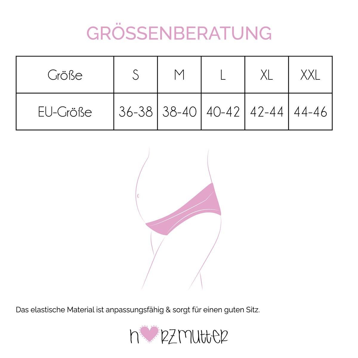 Herzmutter Umstandsslip Baumwoll-Mix - Unterbauchslip - Umstandswäsche (3er Pack, 3-St)