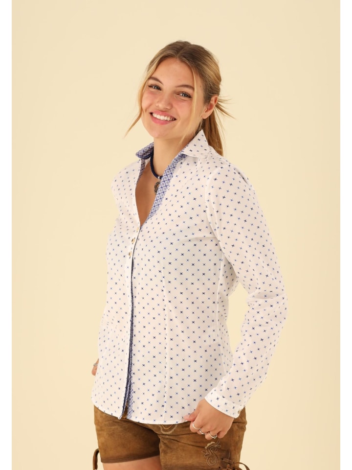 OS-Trachten Bluse Lapilo in jeans günstig kaufen