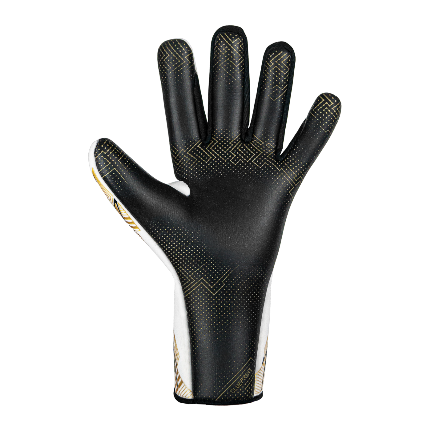 Reusch Pure Contact Gold X GluePrint Strapless TW-Handschuhe Weiss Gold Schwarz F1131