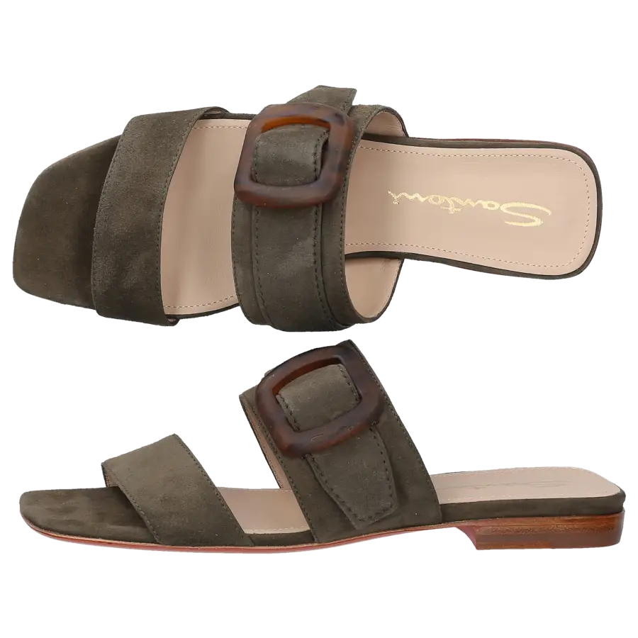 Santoni - Sandalen 59233 Veloursleder - grün