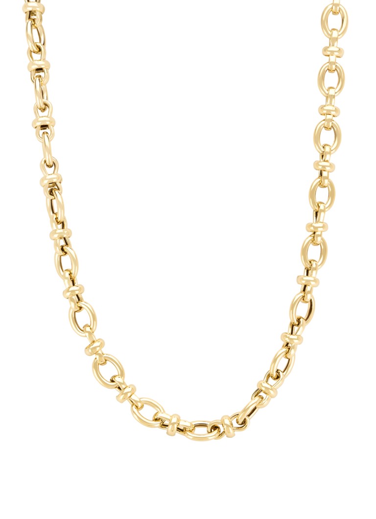 Diamond Point Yellow gold link necklace Timeless Treasures 45 cm
