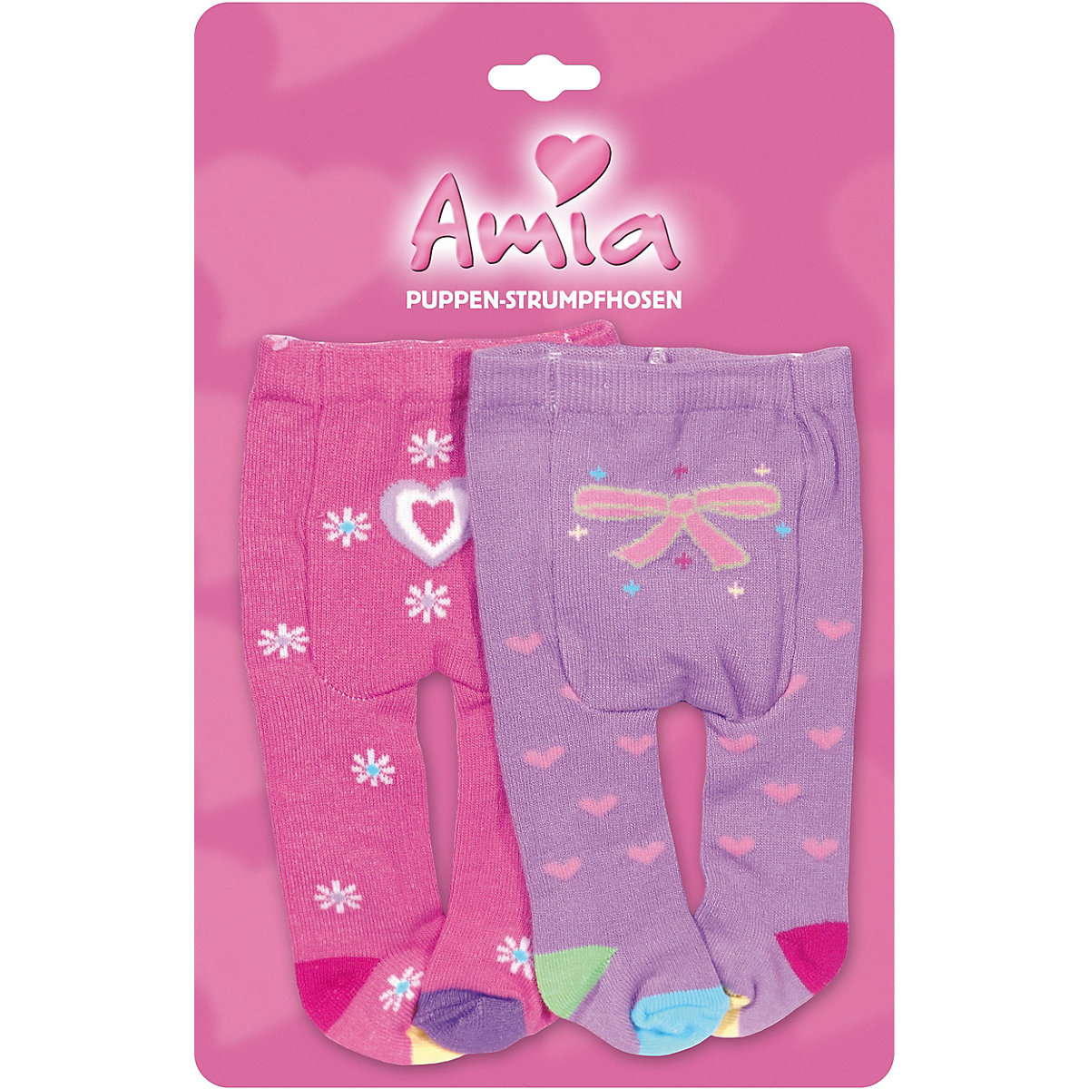 Amia Puppen-Strumpfhosen, 2er Set, 33-46 cm