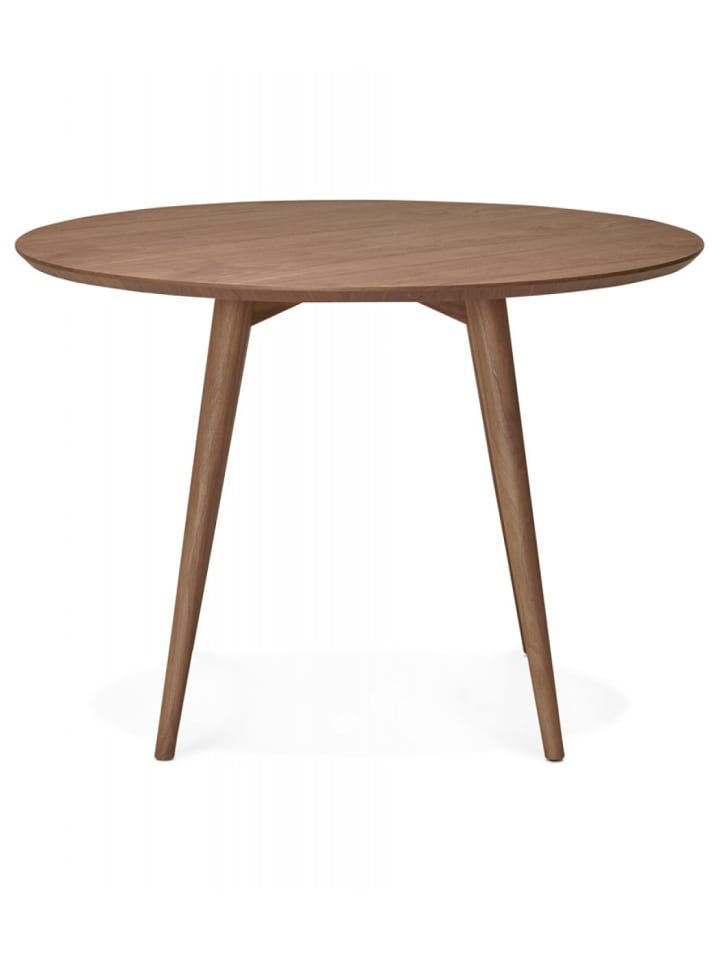 KADIMA DESIGN Runder Esstisch aus Walnussfurniertem Holz | Nordischer Stil in Braun günstig kaufen onesize