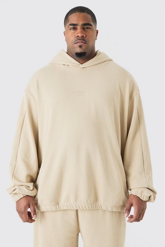 Plus Oversize Hoodie mit Edition Print