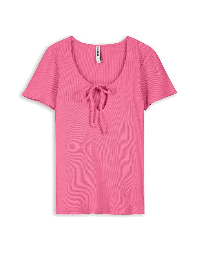 T-Shirt - Schlüsselloch-Ausschnitt