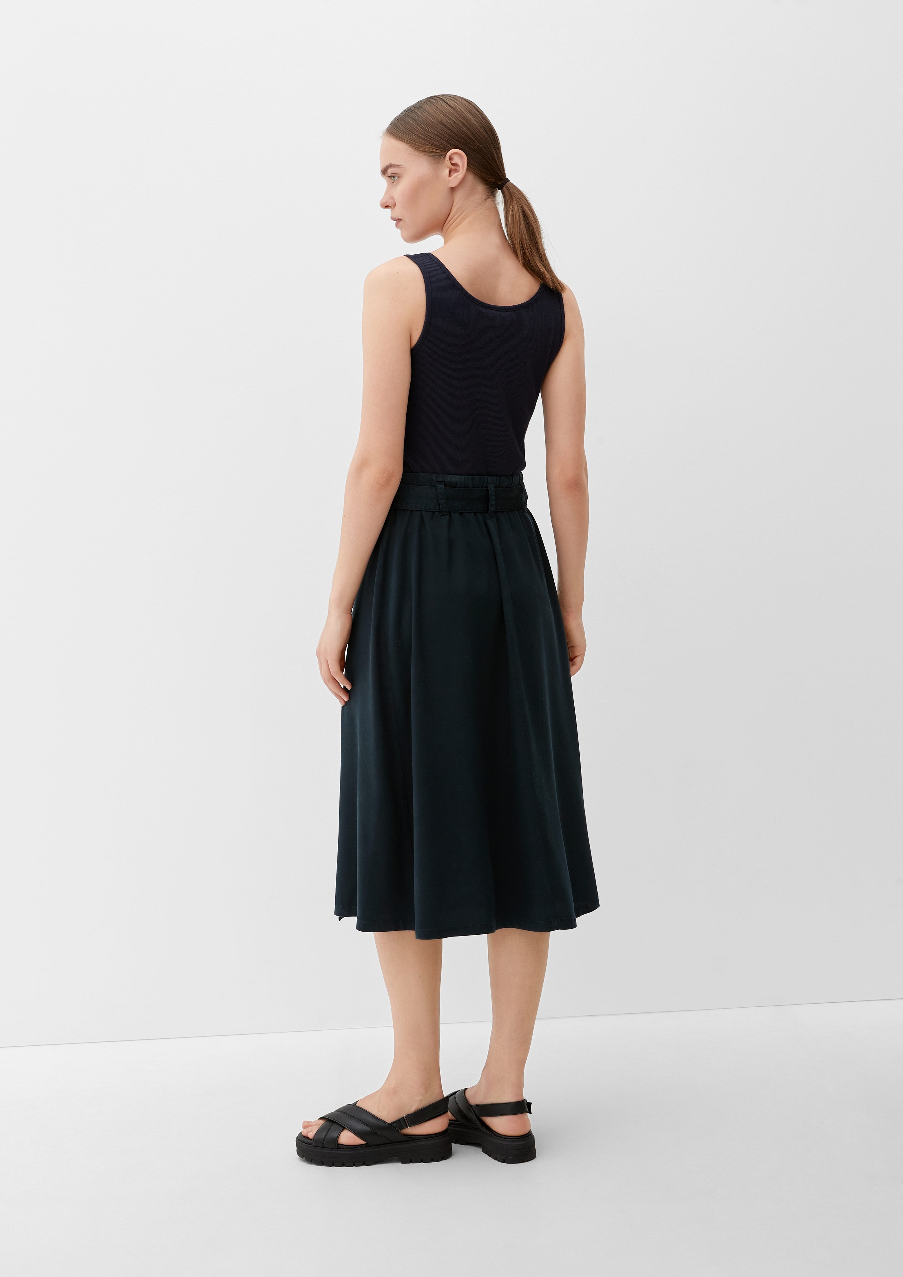 s.Oliver Minirock Rock mit High-Rise-Bund Garment Dye
