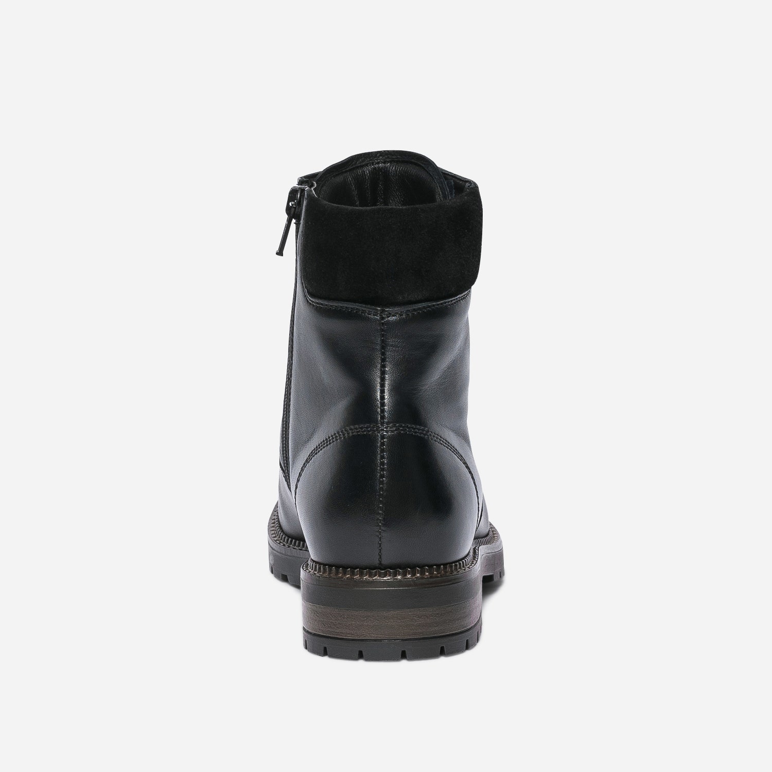 Bottine TEXTO noire éco-conçue en cuir