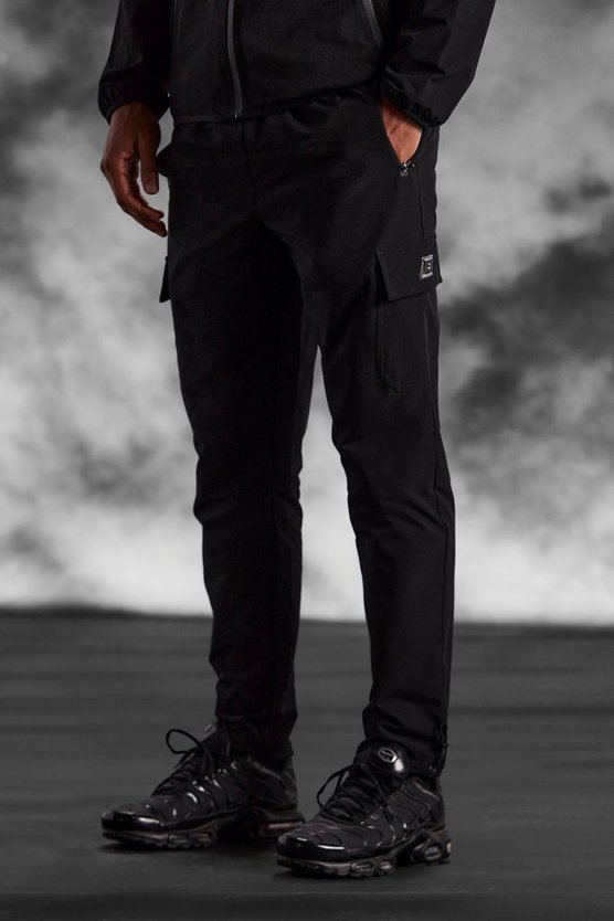 ArrDee Slim-Fit Stretch Cargohose mit Reißverschlüssen