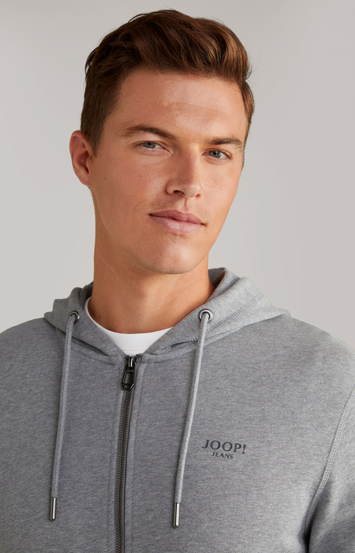 Sweatjacke Salvatore in Grau meliert