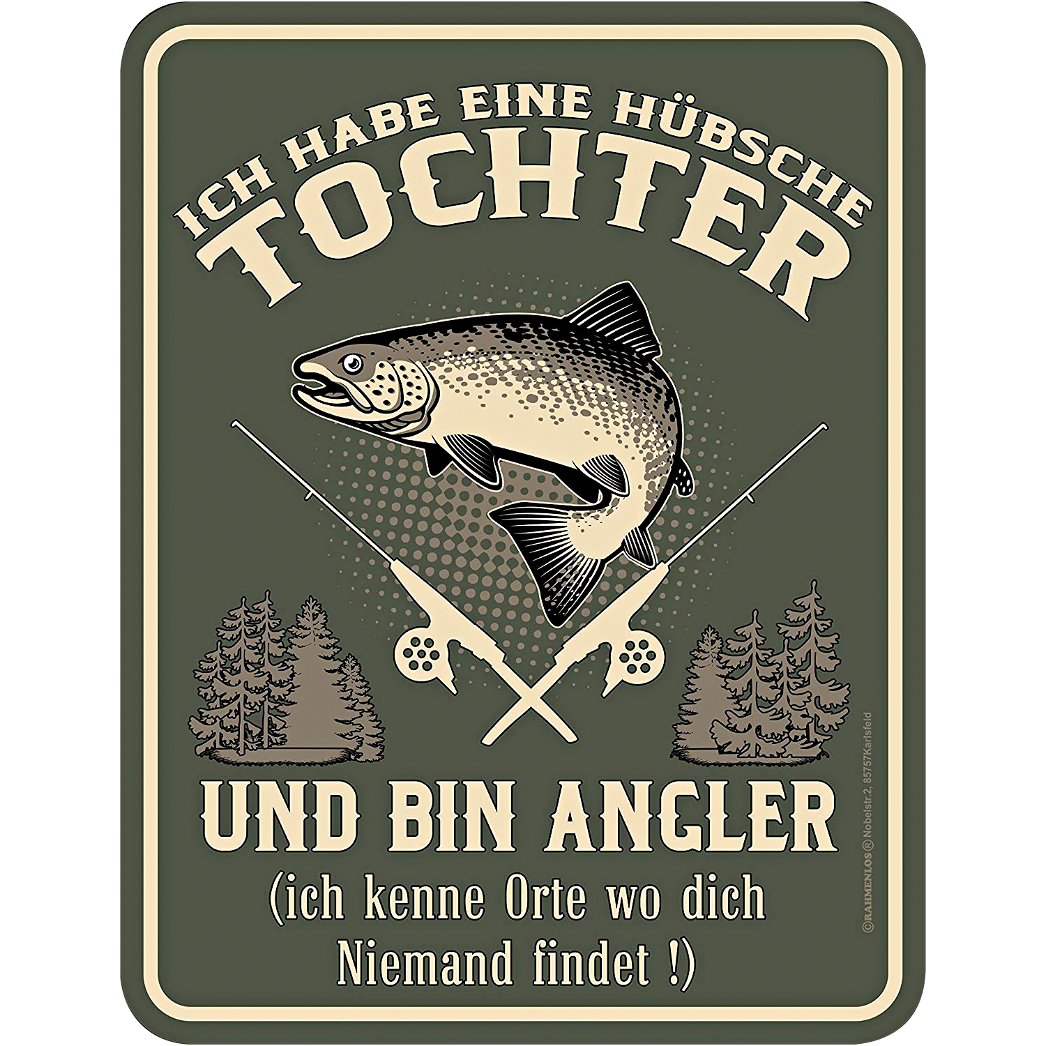 Rahmenlos Blechschild