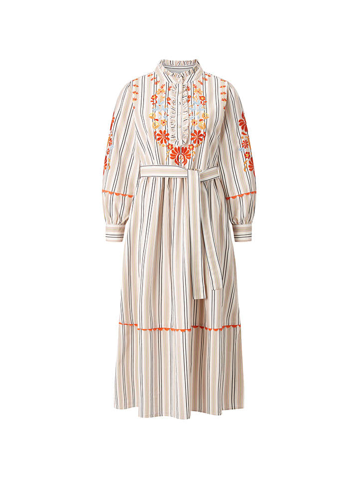 Rich & Royal Kleid in Creme/ Rot günstig kaufen