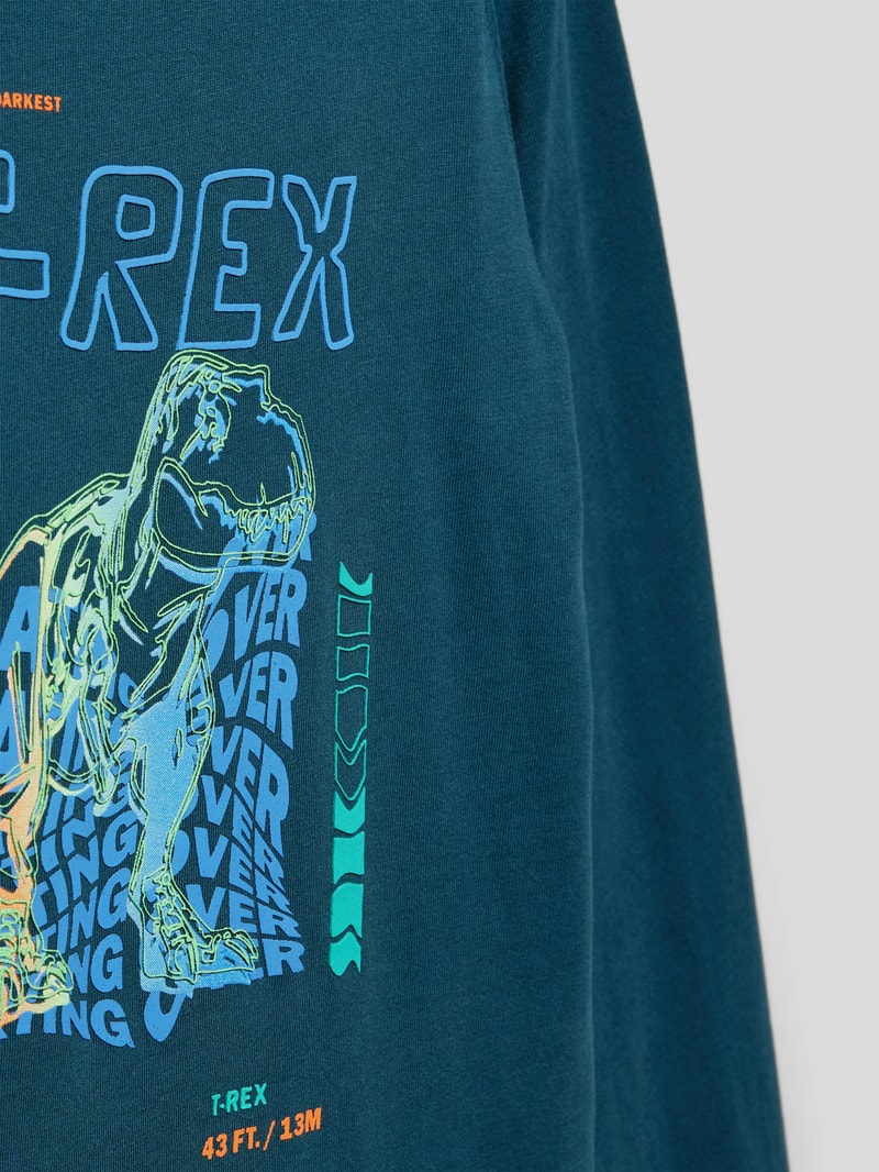 Sweatshirt mit Motiv-Print Modell 'Back to School' in dunkelgrün